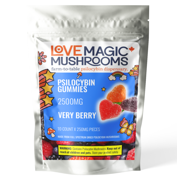 Psilocybin Gummies "Very Berry Sour" Flavour 2500mg - 10 pieces with 250mg Mushroom in each piece
